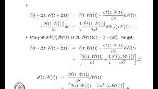 Mod-07 Lec-05 Ito Formula and its Variants