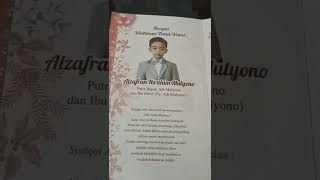 Contoh undangan syukuran  Khitan anak di Situbondo