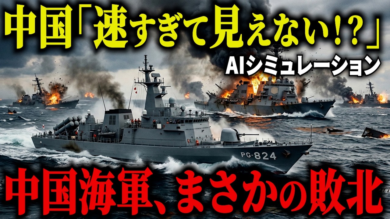 【衝撃】中国海軍、まさかの敗北！日本の中古ミサイル艇「はやぶさ」が南シナ海で無双した結果…【AIシミュレーション】