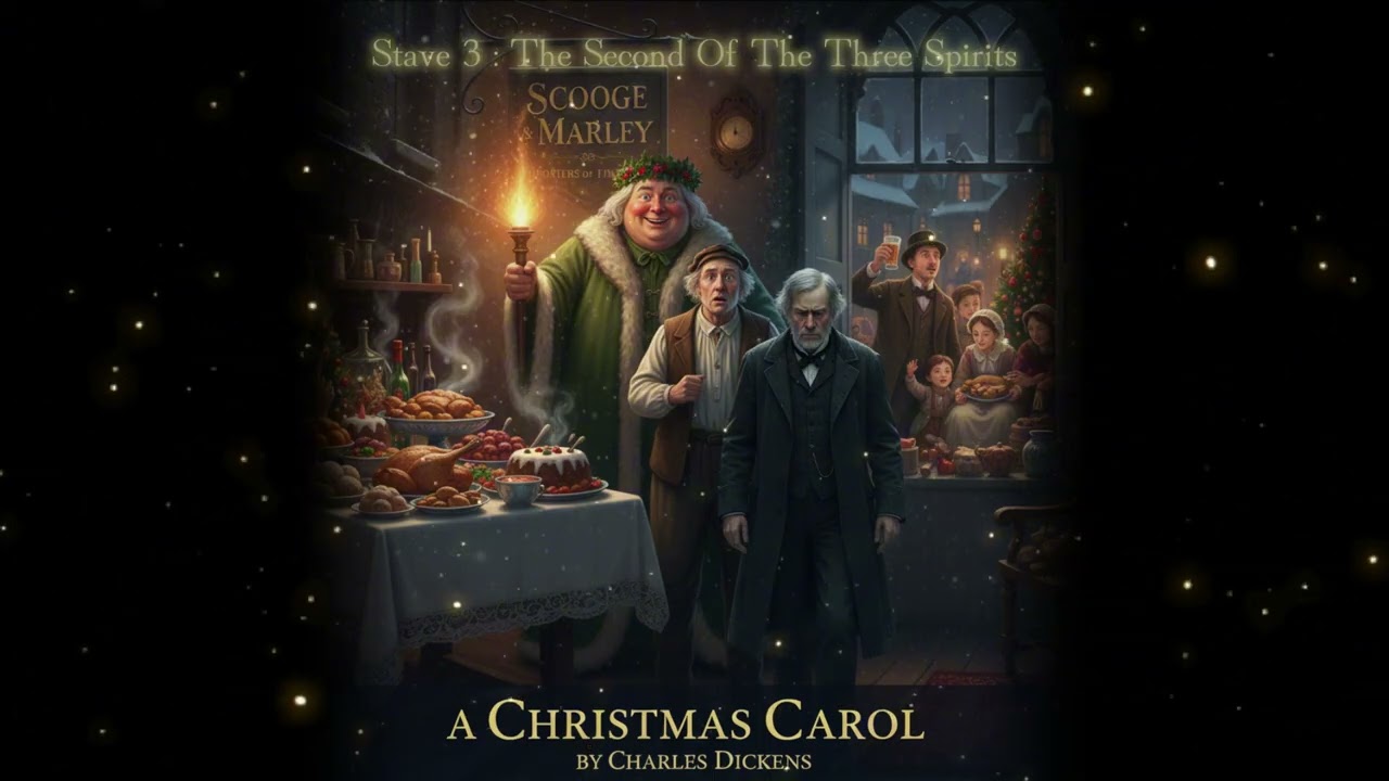 A Christmas Carol  - Stave 3 ( with fire cracking sound ) AUDIOBOOK