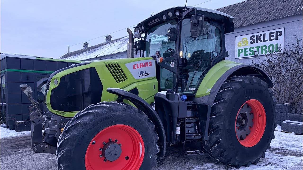 Claas Axion 820 CEBIS, DYNA 6, miękka oś i kabina, pneumatyka, ISOBUS, nowe opony, prezentacja 