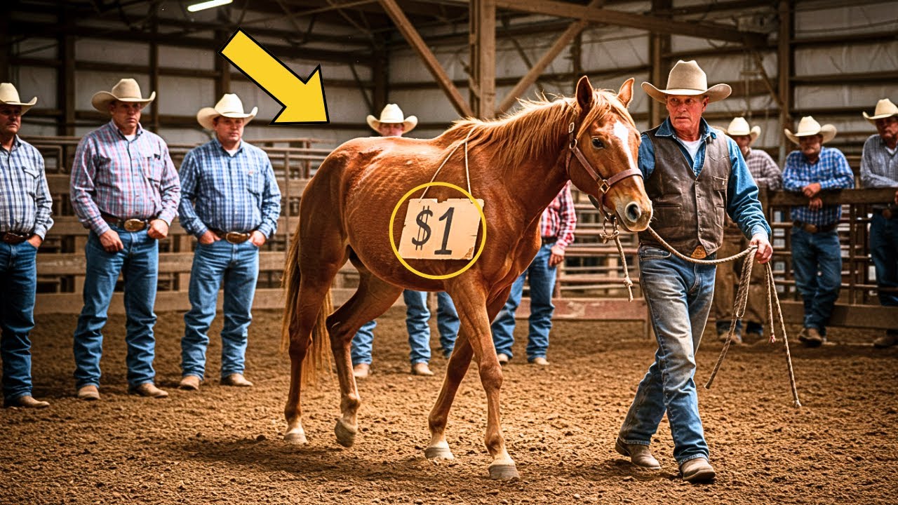 Rejected Horse Was Sold for $1 at Auction — But No One Expected What Happened Next !