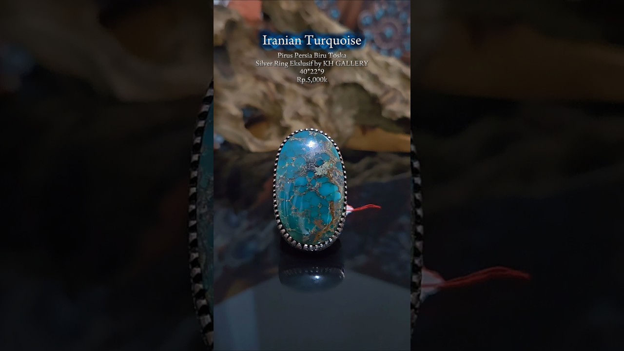 Серебряное кольцо с иранской бирюзой, эксклюзив от KH GALLERY 💍👑