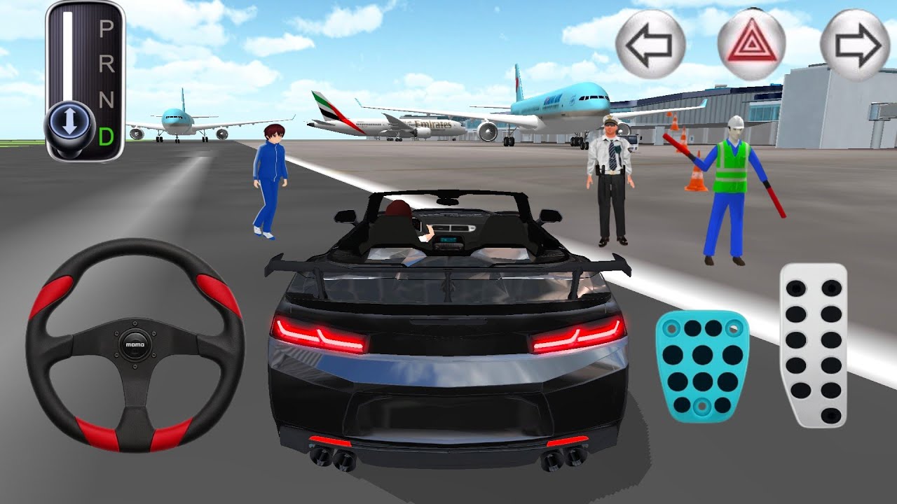 🚗Sharp Turns & Perfect Parking! Camaro in 3D Driving Class Car wash Game💦