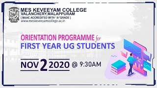Orientation Programme for First Year UG Students