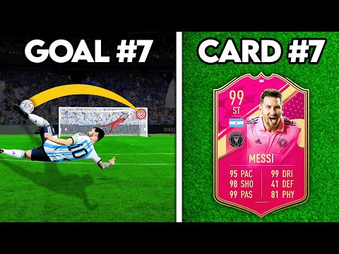1 INSANE Goal With Every Messi Card