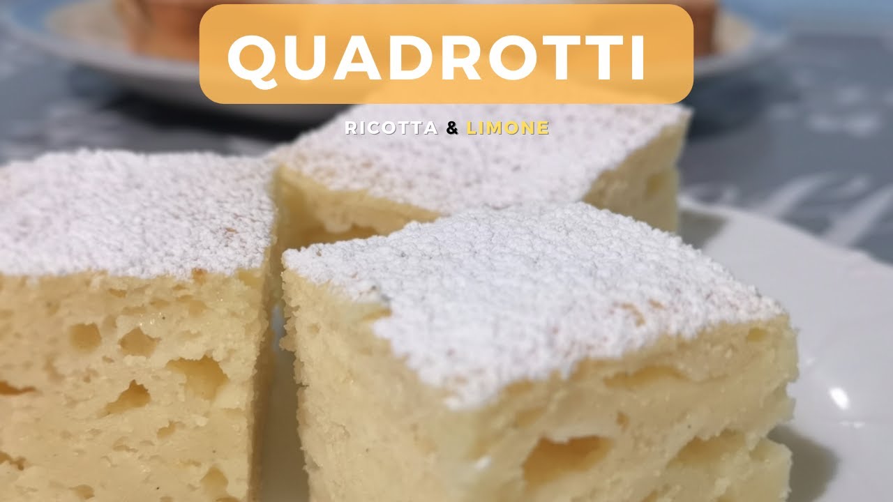 Quadrotti ricotta e limone