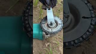 Tutorial on installing the engraving and polishing chain saw disc#viralvideo #woodworking #tools