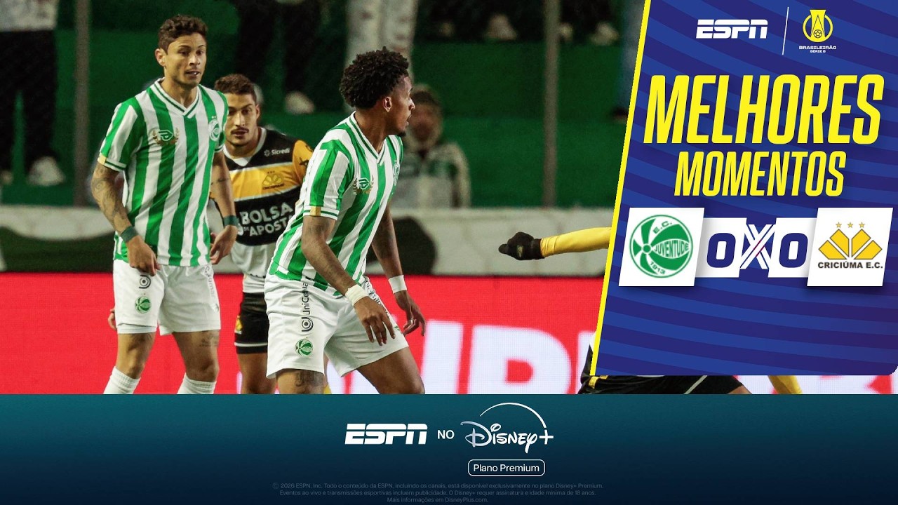JUVENTUDE E CRICIÚMA FAZEM JOGO MOVIMENTADO E COM POLÊMICAS, MAS SEM GOLS | MELHORES MOMENTOS