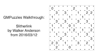GMPuzzles - 2016/03/12 - Slitherlink by Walker Anderson