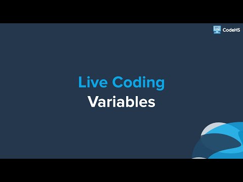Live Coding: Variables