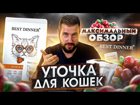 Обзор на корм BEST DINNER для кошек | Сухой корм BEST DINNER утка с клюквой