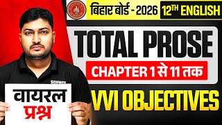 Class 12 English Vvi Objectives 2026 Bihar Board  12th English Prose Objective Question 2026