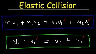 Elastic Collisions In One Dimension Physics Problems - Conservation of Momentum & Kinetic Energy screenshot 2