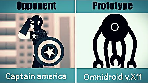 Capitão america e Batman vs Omnidroid  - stick nodes animation 