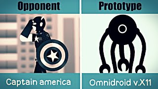 Capitão america e Batman vs Omnidroid  - stick nodes animation 