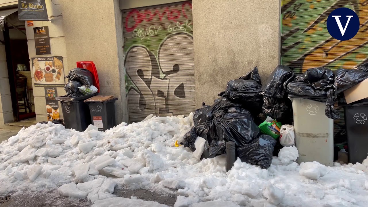 8.150 toneladas de basura se acumulan en las calles de Madrid - YouTube