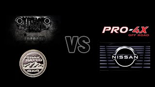 Jeep Gladiator vs Nissan Frontier Pro4X - Midnight
