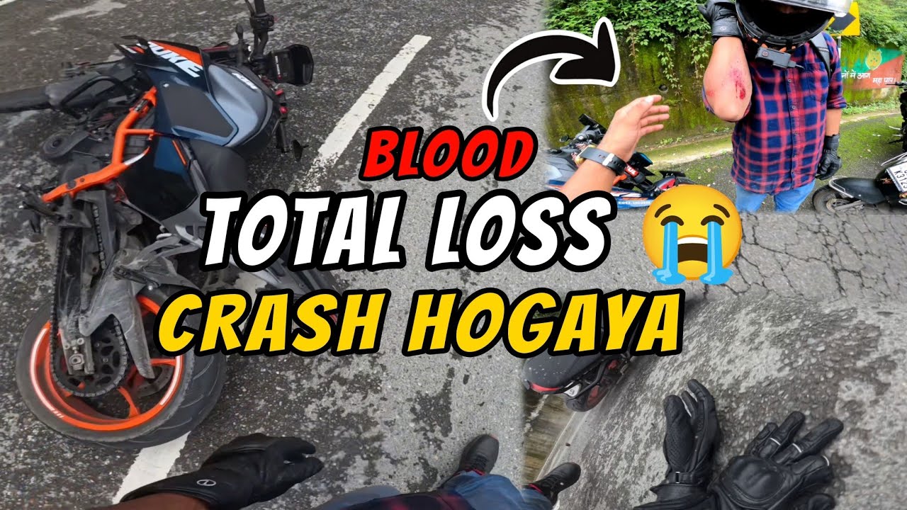 Crash hogaya apni Duke ka 😭😢 | Total Loss 😓 | Chot Lagai Hath m 💔 #accident #crash #motovlog #ktm