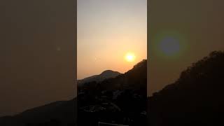 Rising Moon and setting Sun in one frame #moon #sun #sunset #moonrise #nature #timelapse #viral