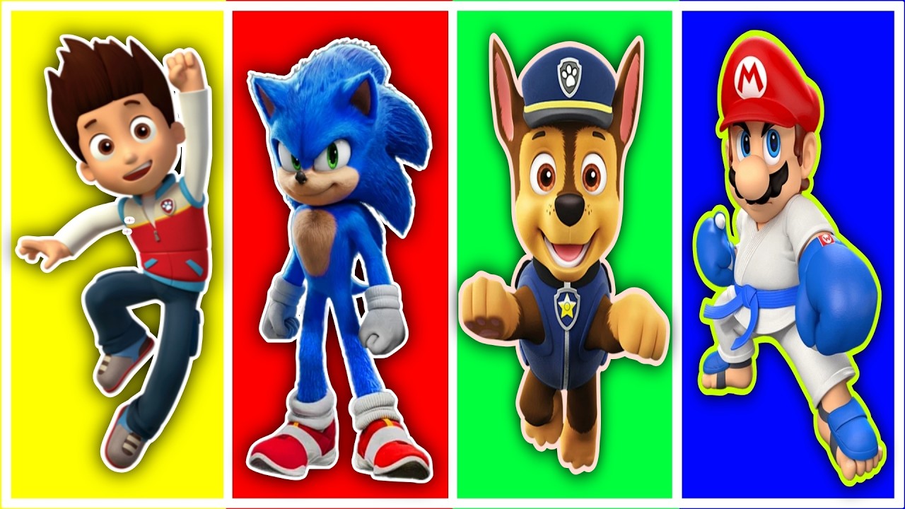 PAW PATROL 🆚️ SONIC 4 🆚️ MARSHALL supeer 🆚️ MARIO  Coffen dance music