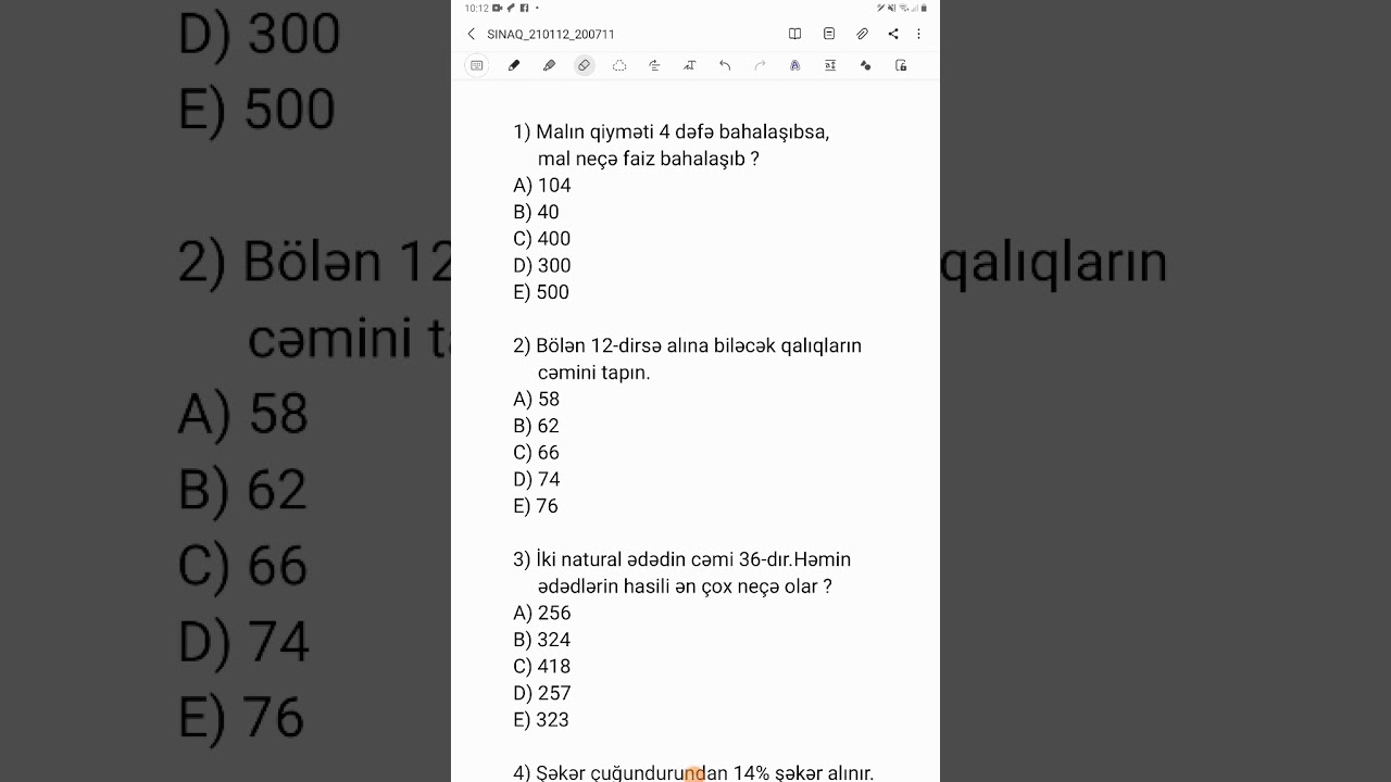 İbtidai Sinif müəllimləri üçün sınağın izahı