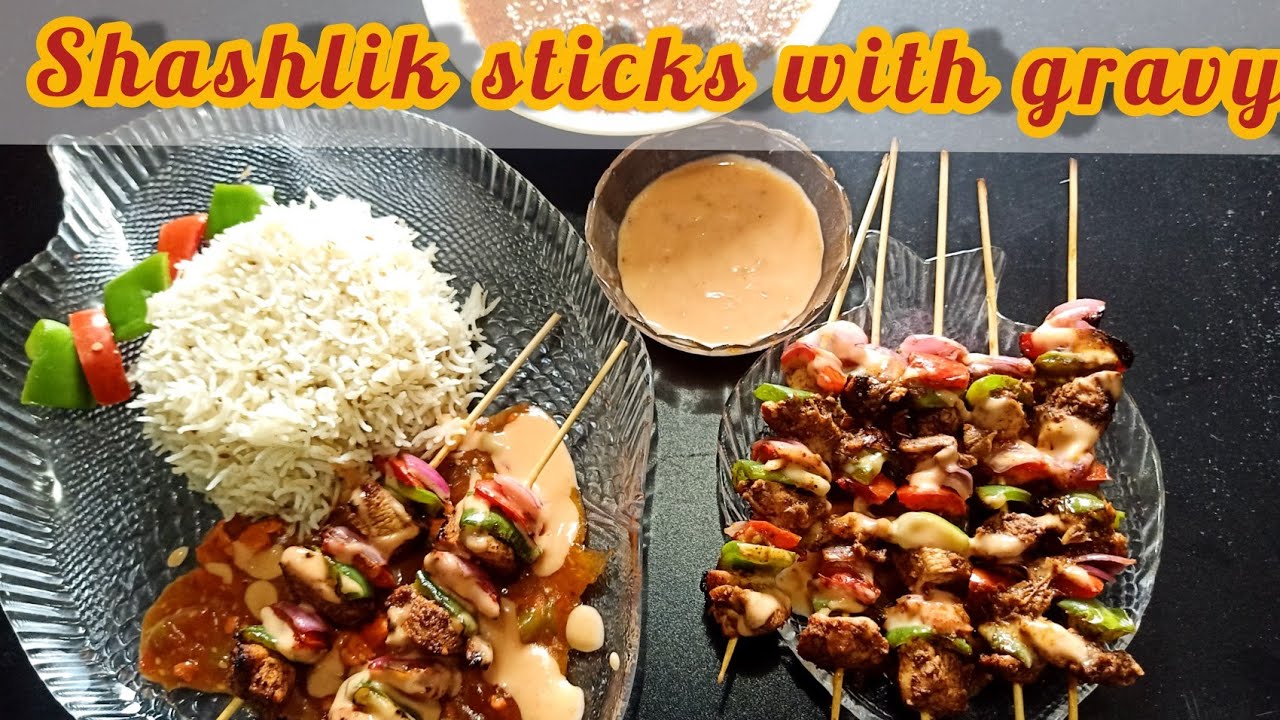 Chicken shashlik sticks with gravy | Chicken shashlik Recipe | Vision DIY