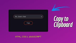 Copy Text To Clipboard In Html Css And Javascript Copy Text To Clipboard From Any Element   In Js
