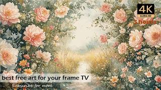 Romantic Rose Garden Path – 4K Ultra HD Frame TV Art (5 Hours) screenshot 4