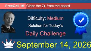 Microsoft Solitaire Collection: FreeCell - Medium - September 14, 2026 screenshot 2