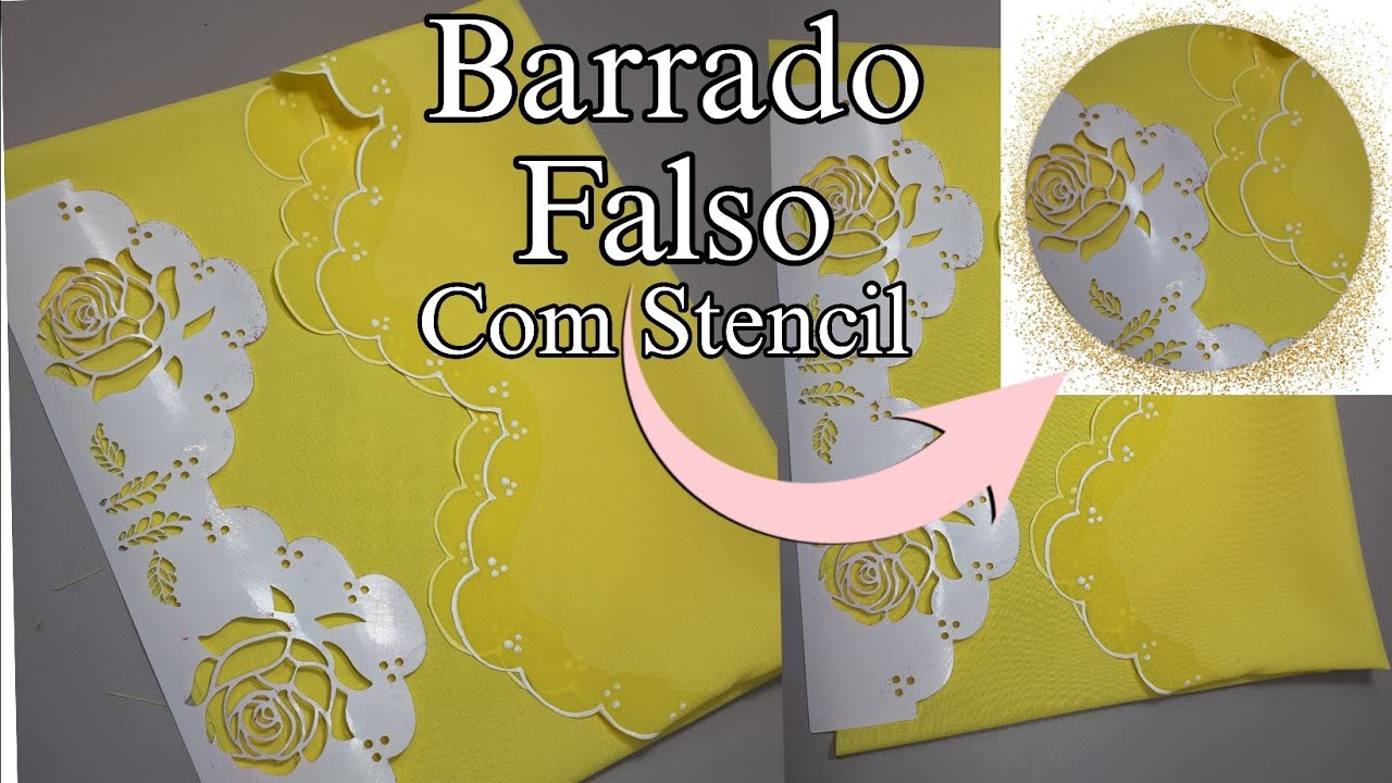 Barrado falso em jogo de cozinha Com stencil para iniciante