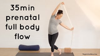 35min full body prenatal yoga flow | whole body | feel your best