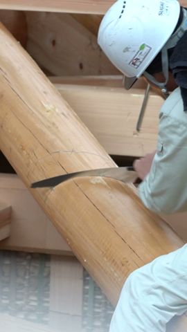 宮大工の仕事〜桔木（はねぎ）の取り付け〜Carpenter for Temples and Shrines #shorts  03