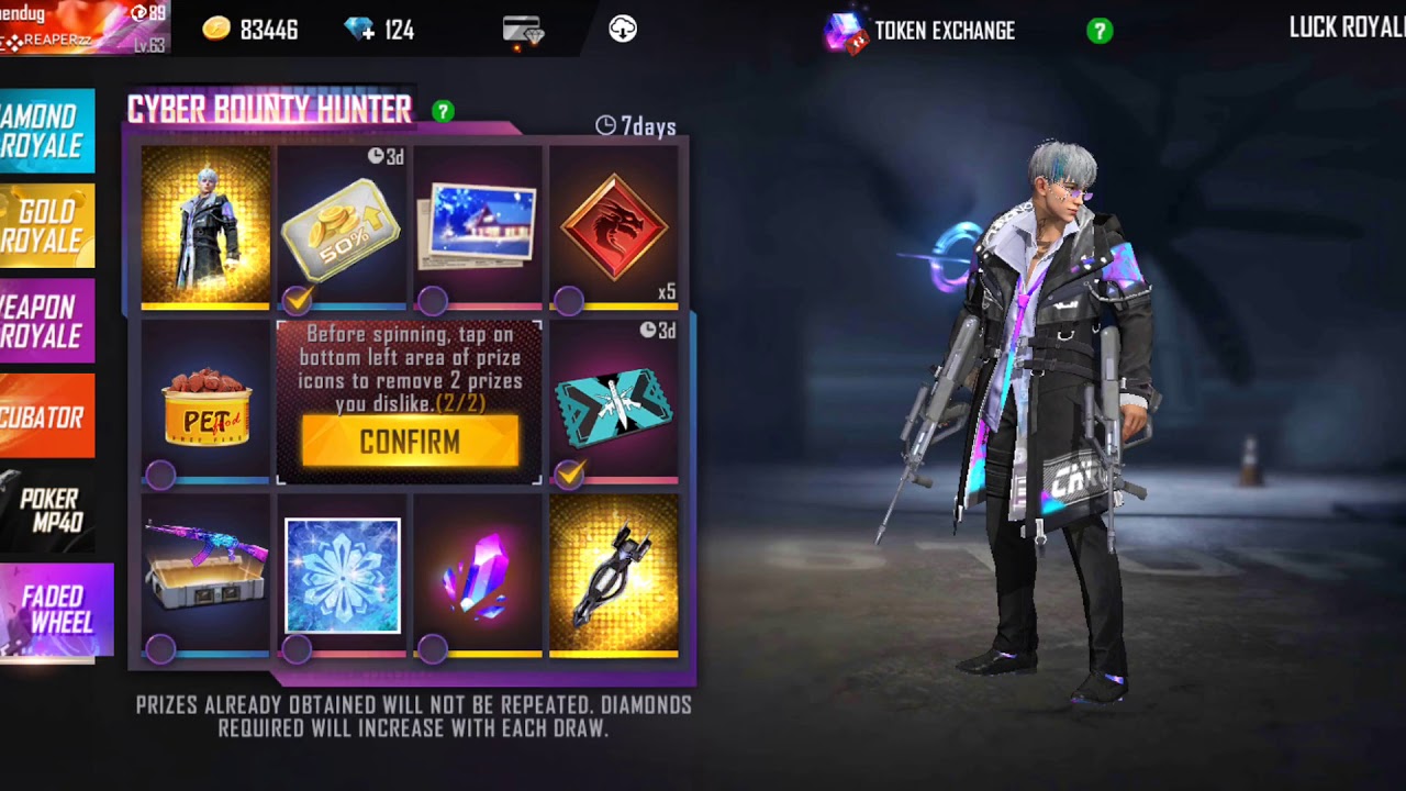 chrono faded wheel cyber bounty hunter 🔥 🔥 🔥 Free fire