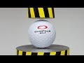 EXPERIMENT MINI HYDRAULIC PRESS 100 TON vs GOLF BALL (What&#39;s Inside Golf Ball)