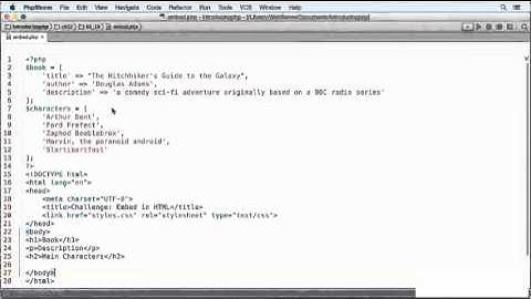 Challenge Embedding PHP in HTML