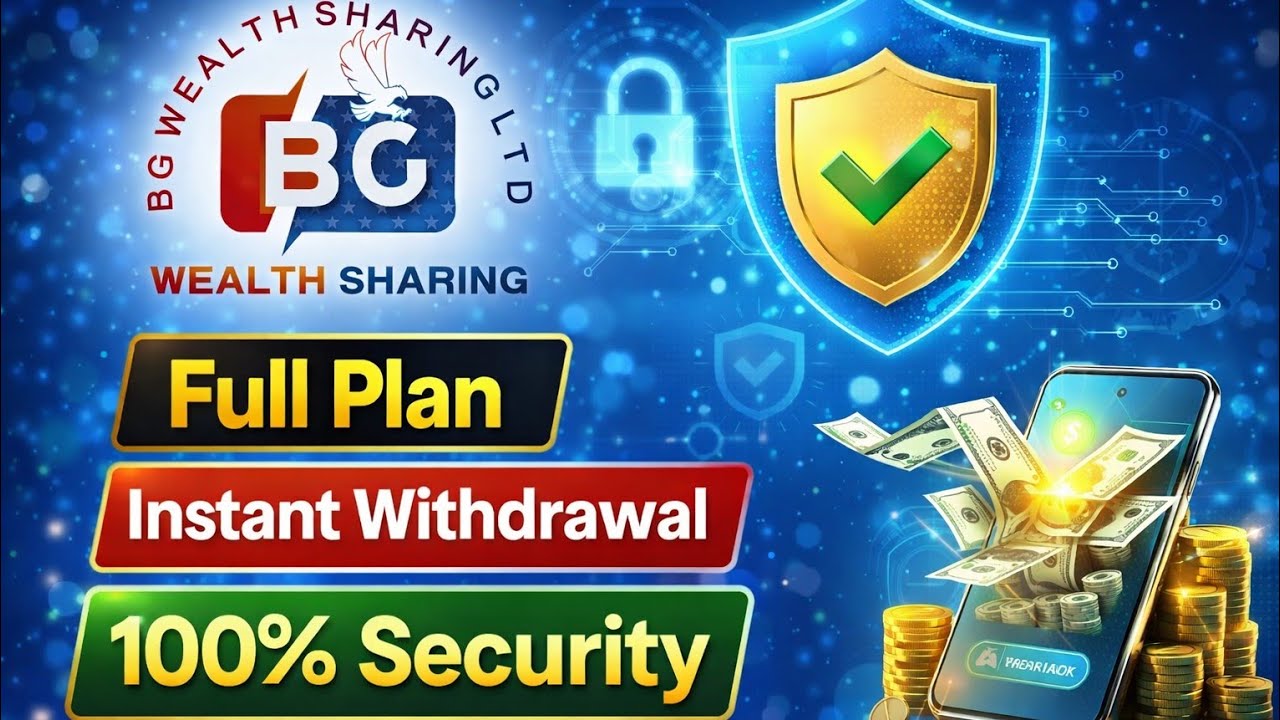 Bg wealth sharing full plan review | Instant Withdrawals & 100% Security Daily 1.3% Return 