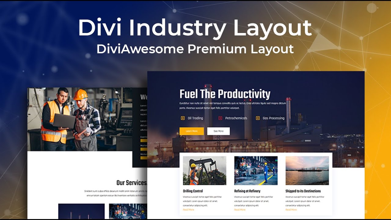 Divi Industry Layout - Divi Layouts by Divi Awesome