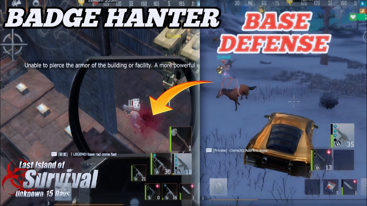 BADGE HANTER BASE DEFENSE LAST DAY RULES SURVIVAL || LAST ISLAND OF SURVIVAL |