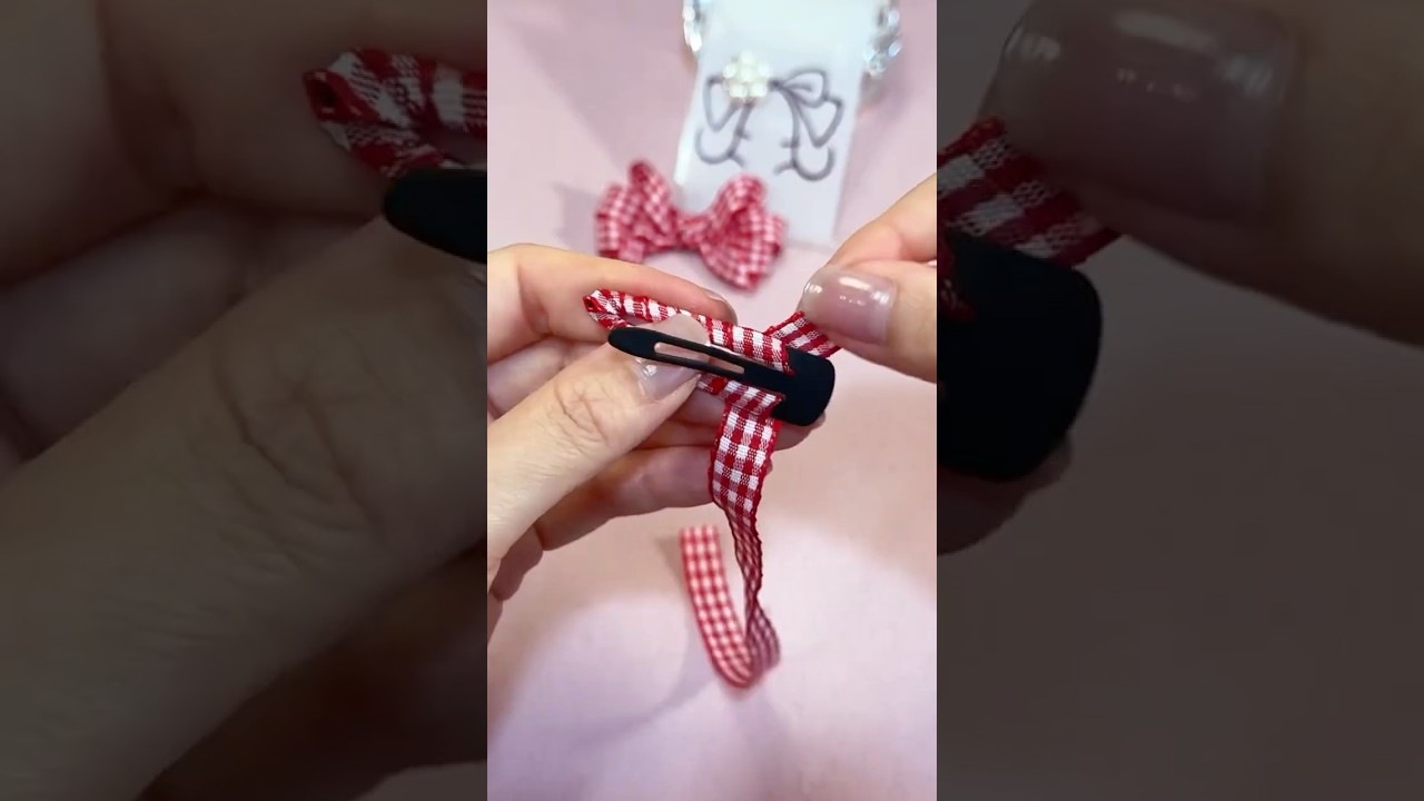 🦋【Wrap a Hair Clip with Ribbon 】Easy & Cute DIY Idea 