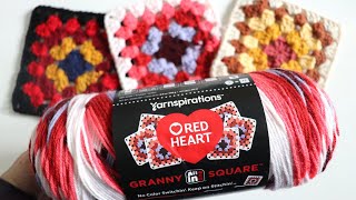NEW YARN! Red Heart All In One Granny Square