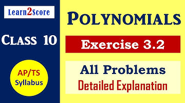 Polynomials Class 10 Exercise 3.2