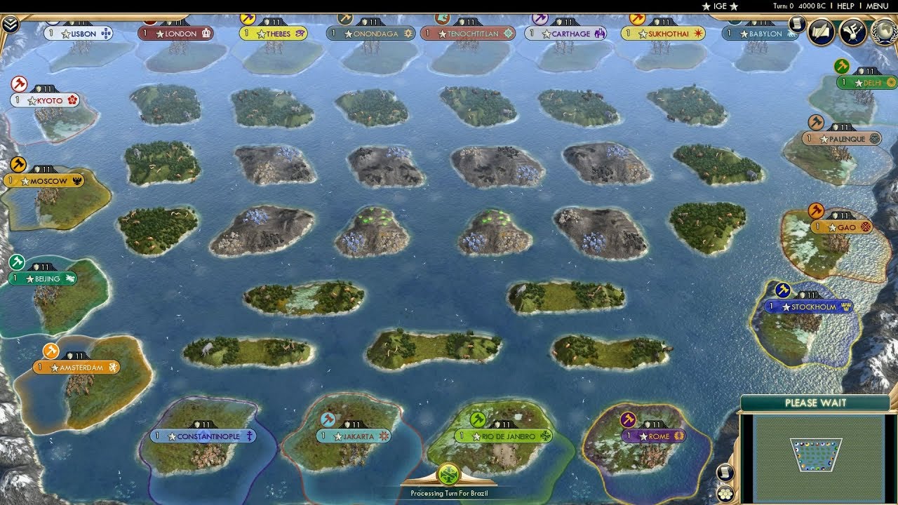 Civ 5 AI Only Timelapse: Storm in the Pool - YouTube