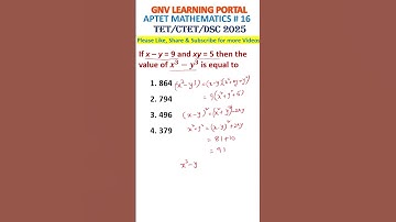 APTET DSC CTET MATHEMATICS #16 #aptet2025 #tetmaths #dscmaths #youtubeshorts #ctetmaths #ytshorts