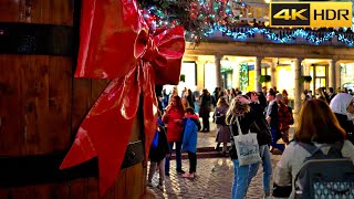 🎄London Christmas-2021🎄Covent Garden Giant Tree and Snow ❄️ London Walking Tour [4K HDR]