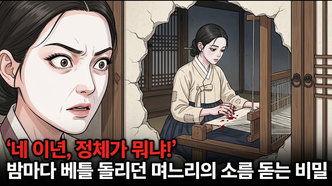밤마다 삼베 짜는 며느리를 의심한 시어머니가 문틈으로 목격한 충격적인 광경