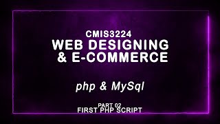 php & MySql - Part 2 - First php Script