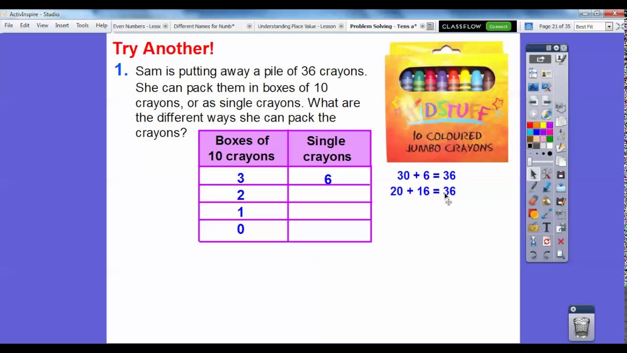 problem solving tens and ones lesson 1.7