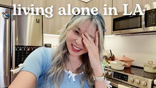 living alone vlog: come do my chores with me! ✨baking bread & new hair reveal