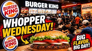 😲 Whopper Wednesday Madness! Burger King Full of People!